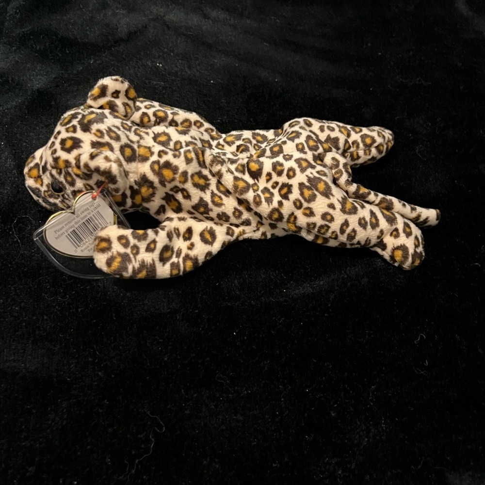 Ty Vintage Beanie Baby Freckles Leopard Print Stuffed Animal Brown & Black Spots